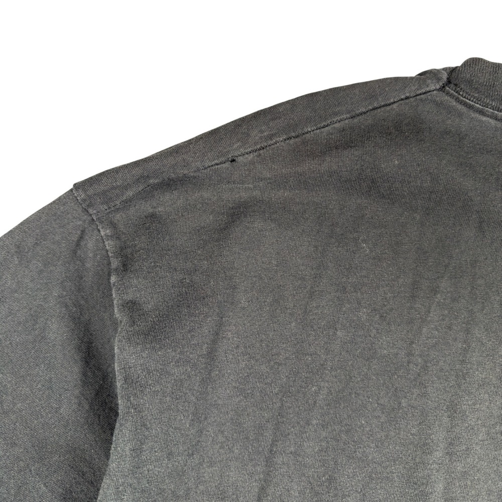 Vtg 90s Fruit of the Loom Blank T-Shirt XXL Faded Black Single Stitch USA Made - Picture 5 of 8